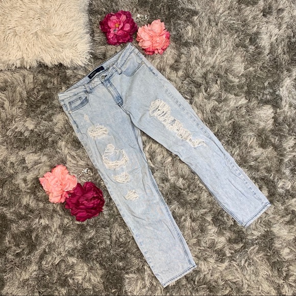 Just USA Denim - Just USA Ripped Boyfriend Jeans Women size 7